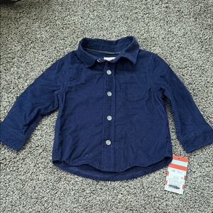 Classic Navy Button-Down Shirt for Kids